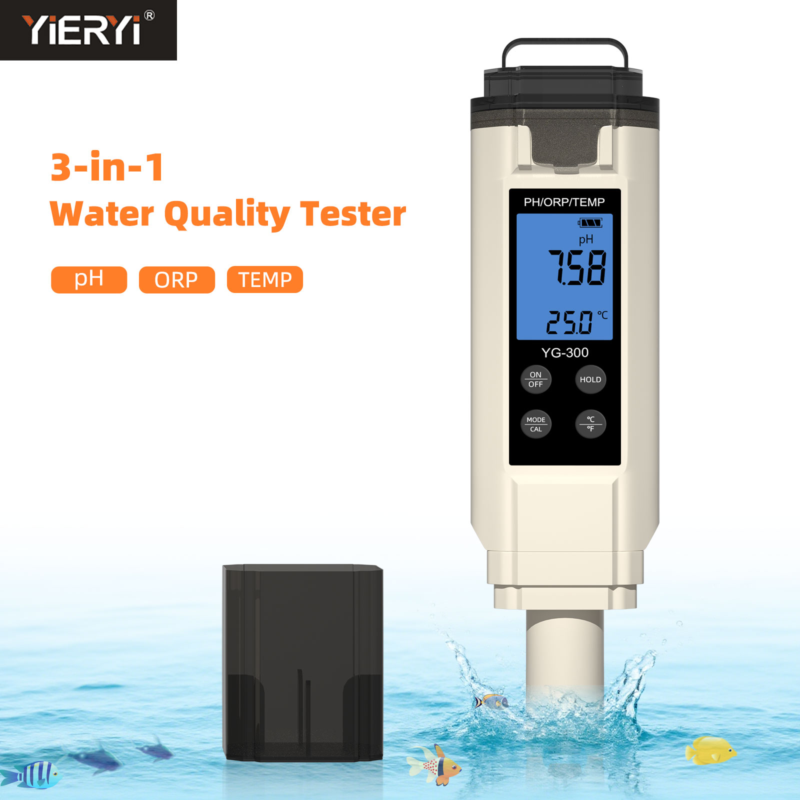 Marine Aquarium Par Meter - Yieryi Digital 3 en 1 medidor