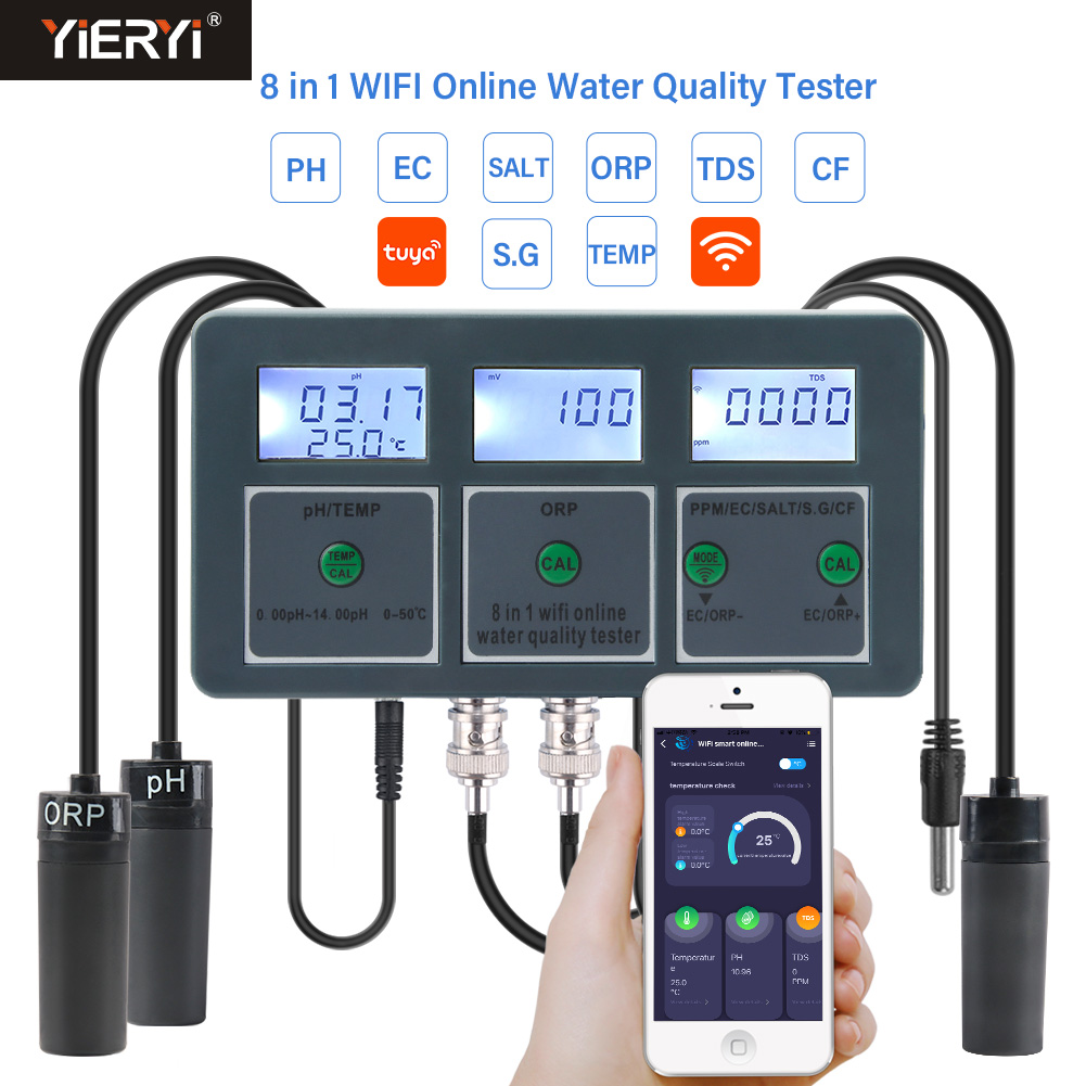 Marine Aquarium Par Meter - WiFi Tuya Medidor de PH inteligente