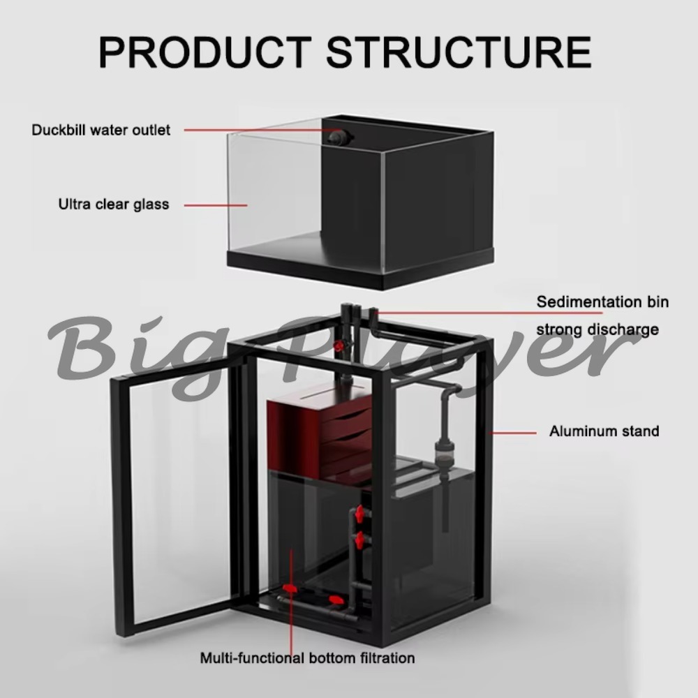 Mini Acuario de Vidrio para Ag - Aquarium Marine Salt reseña y precio