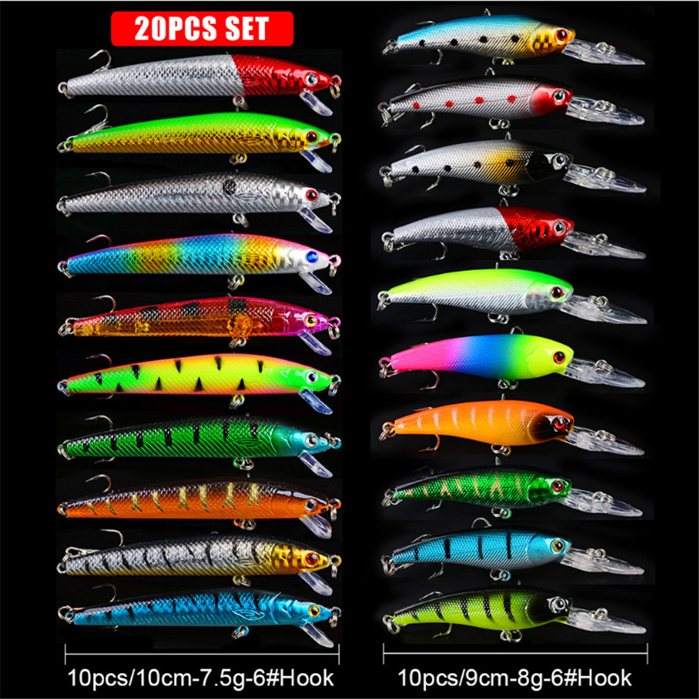 20 unids/lote Minnow Señuelos  - Marine Salt Mix reseña y precio