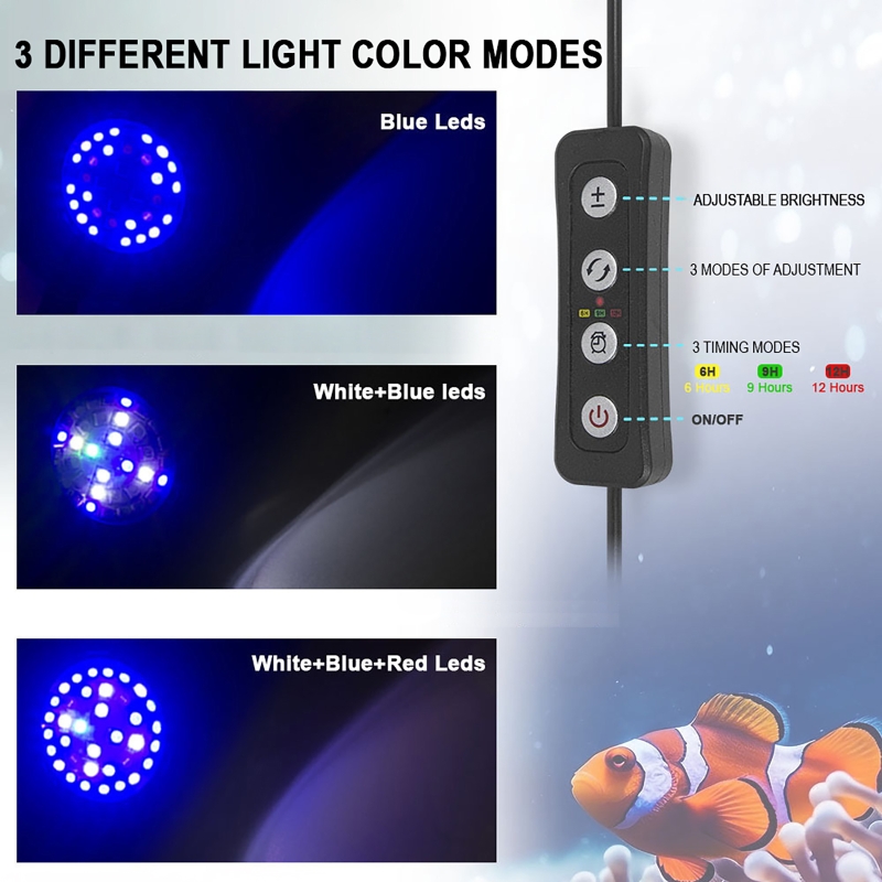 Luz LED de arrecife para acuar - Aquarium Marine Fishes reseña y precio